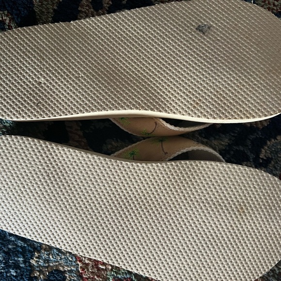 J.Crew mens8/Womans 9 Tan Palm Tree Sandals - Picture 5 of 5